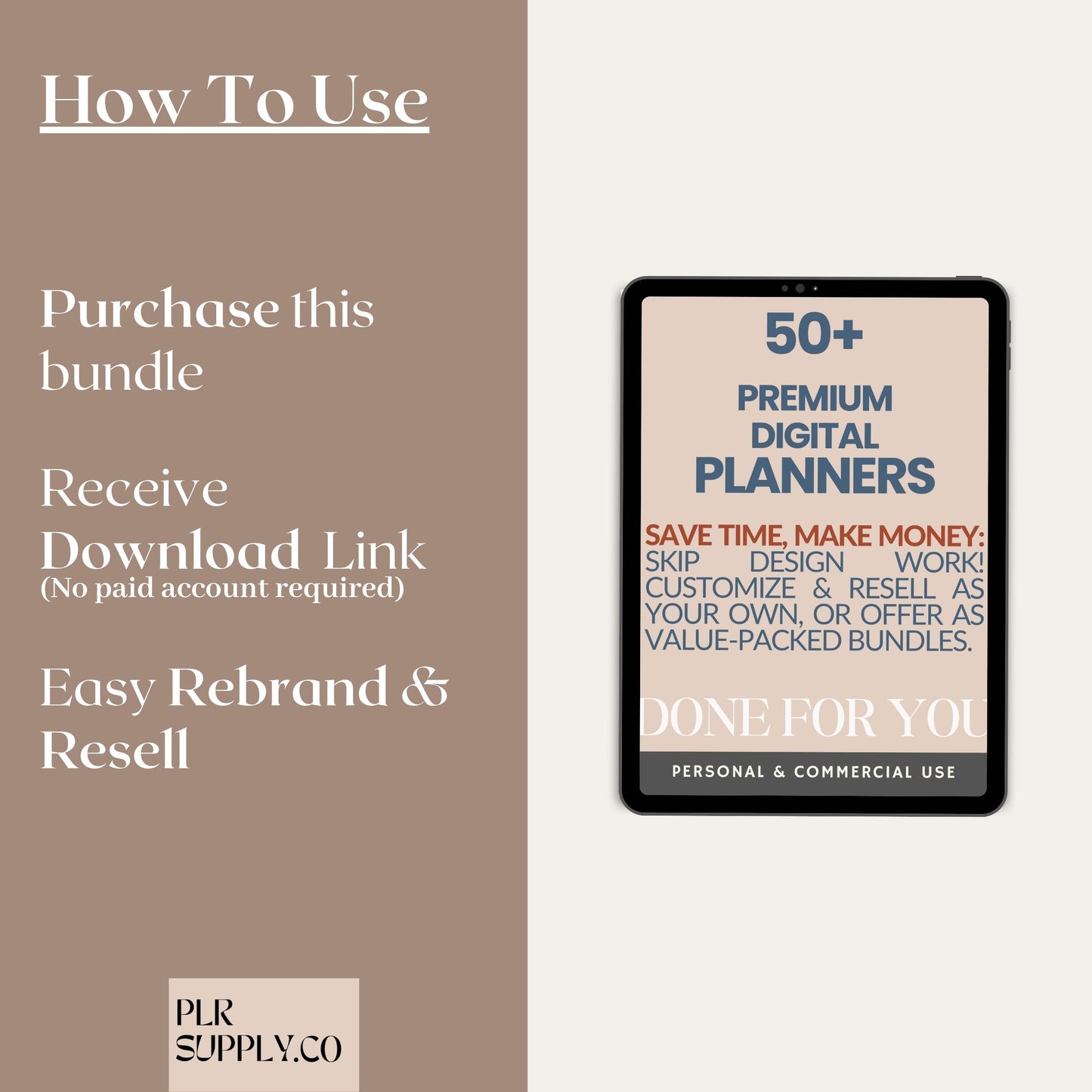 PLR Planner Bundle Master Resell Rights Digital Planner für den Verkauf auf Etsy PLR Digital Products MRR Business Planner-Vorlagen