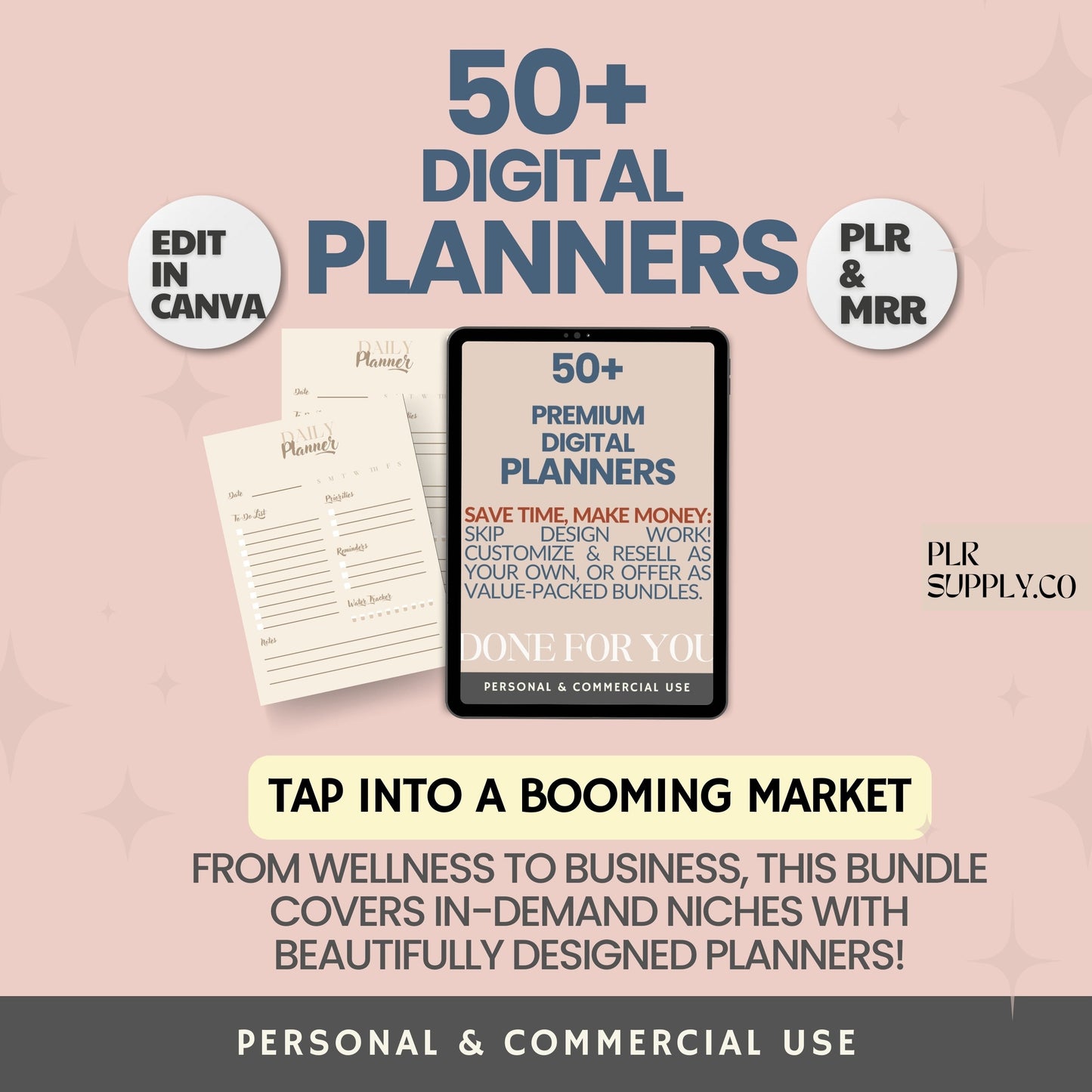 PLR Planner Bundle Master Resell Rights Digital Planner für den Verkauf auf Etsy PLR Digital Products MRR Business Planner-Vorlagen
