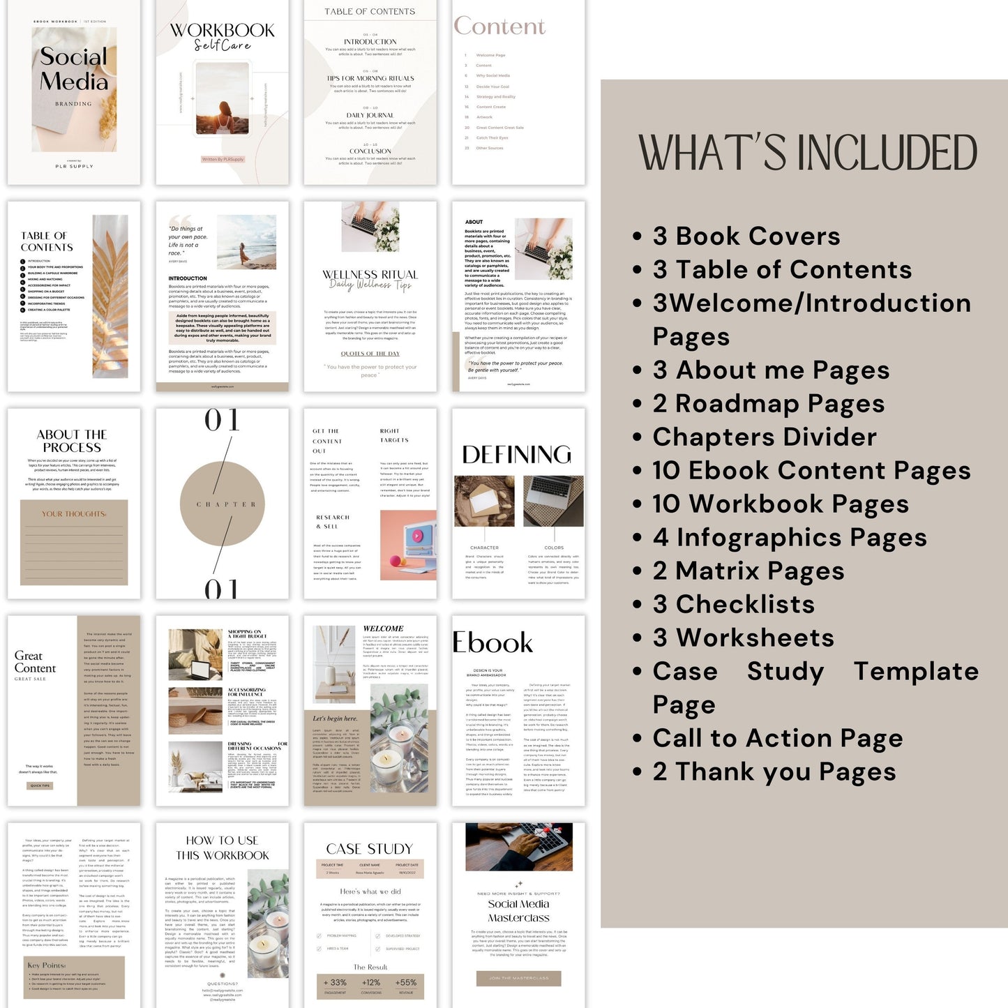 Modern Ebook/ Workbook Template Canva Editable- DFY Digital Product