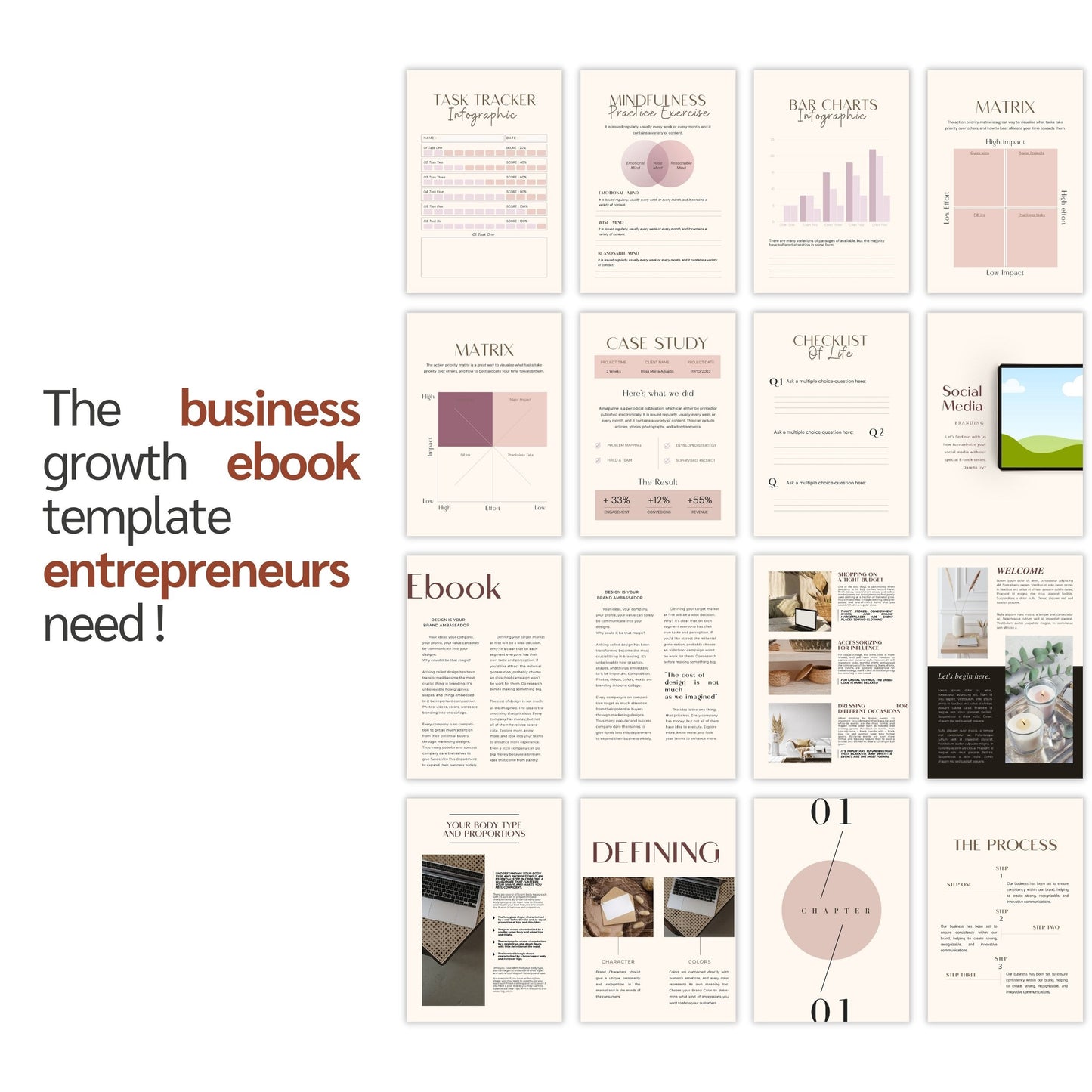 Modern Ebook/ Workbook Template Canva Editable- DFY Digital Product