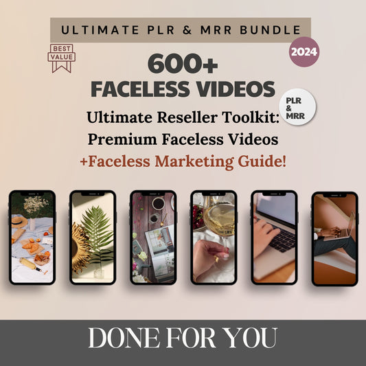 Faceless Videos with Master Resell Rights- DFY Digital Product