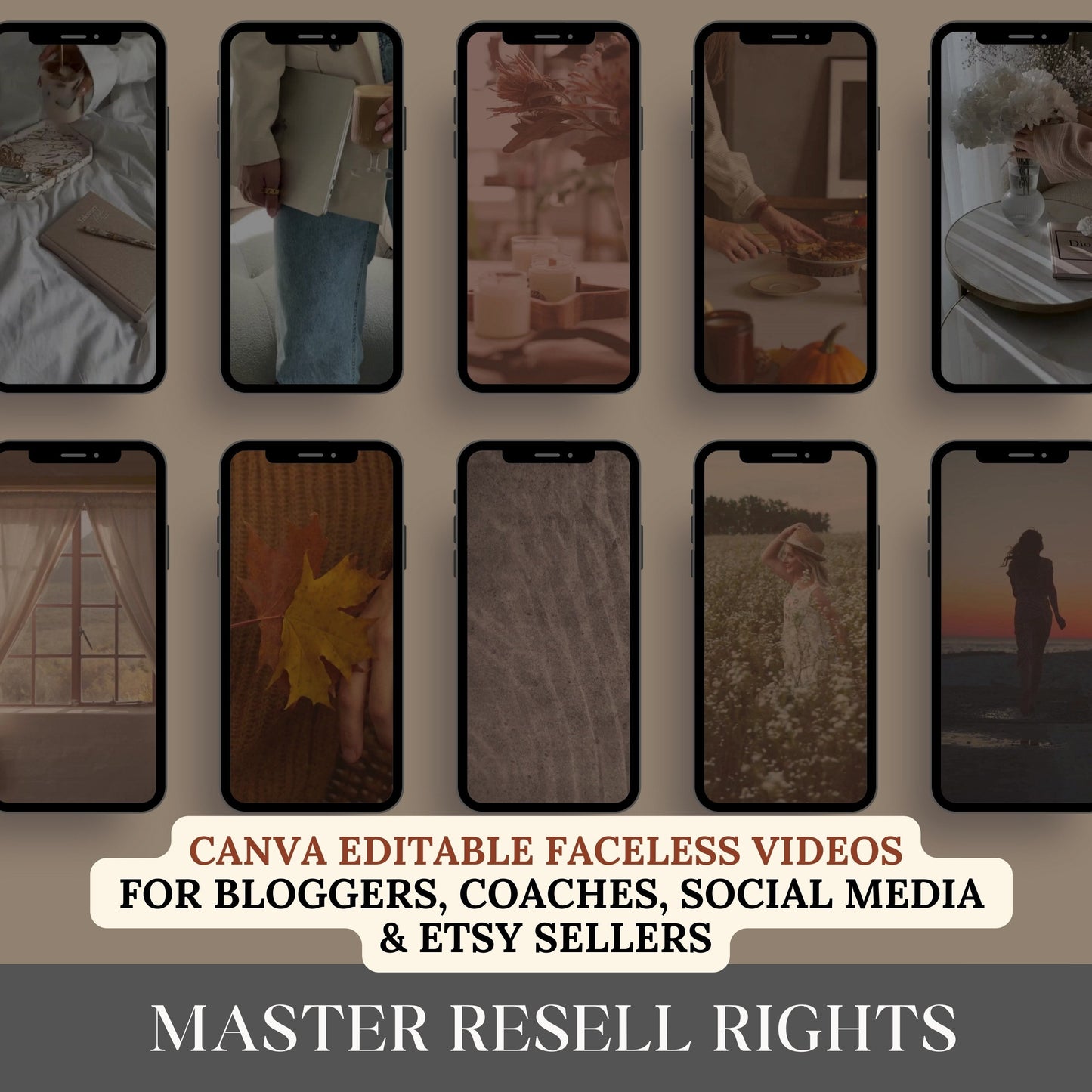 PLR Faceless Marketing Videos Master Resell Rights MRR Faceless Instagram Reels Etsy Sellers PLR Digital Products &amp; Faceless Marketing Guide