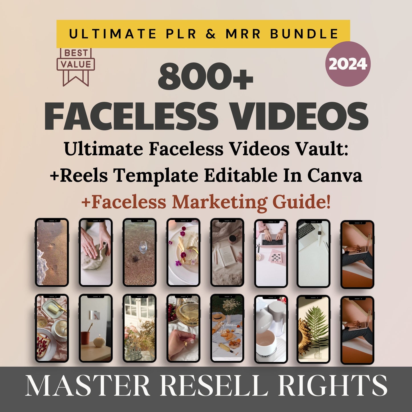 Faceless Videos Bundle- DFY Digital Product