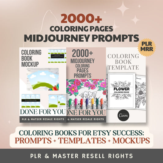 PLR Midjourney Prompts Bundle Master Resell Rights- DFY Digital Product
