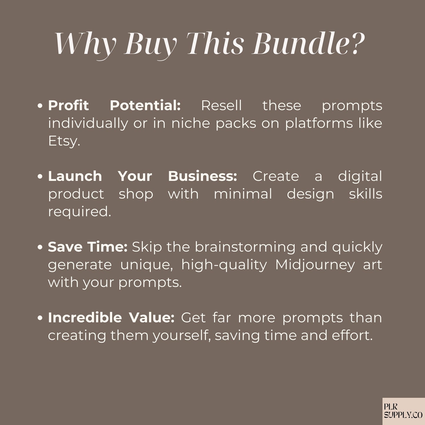 Midjourney Prompts Bundle Master Resell Rights PLR Digitale Produkte zum Verkauf auf Etsy, Prompts Midjourney Art für Etsy-Verkäufer PLR AI Prompts