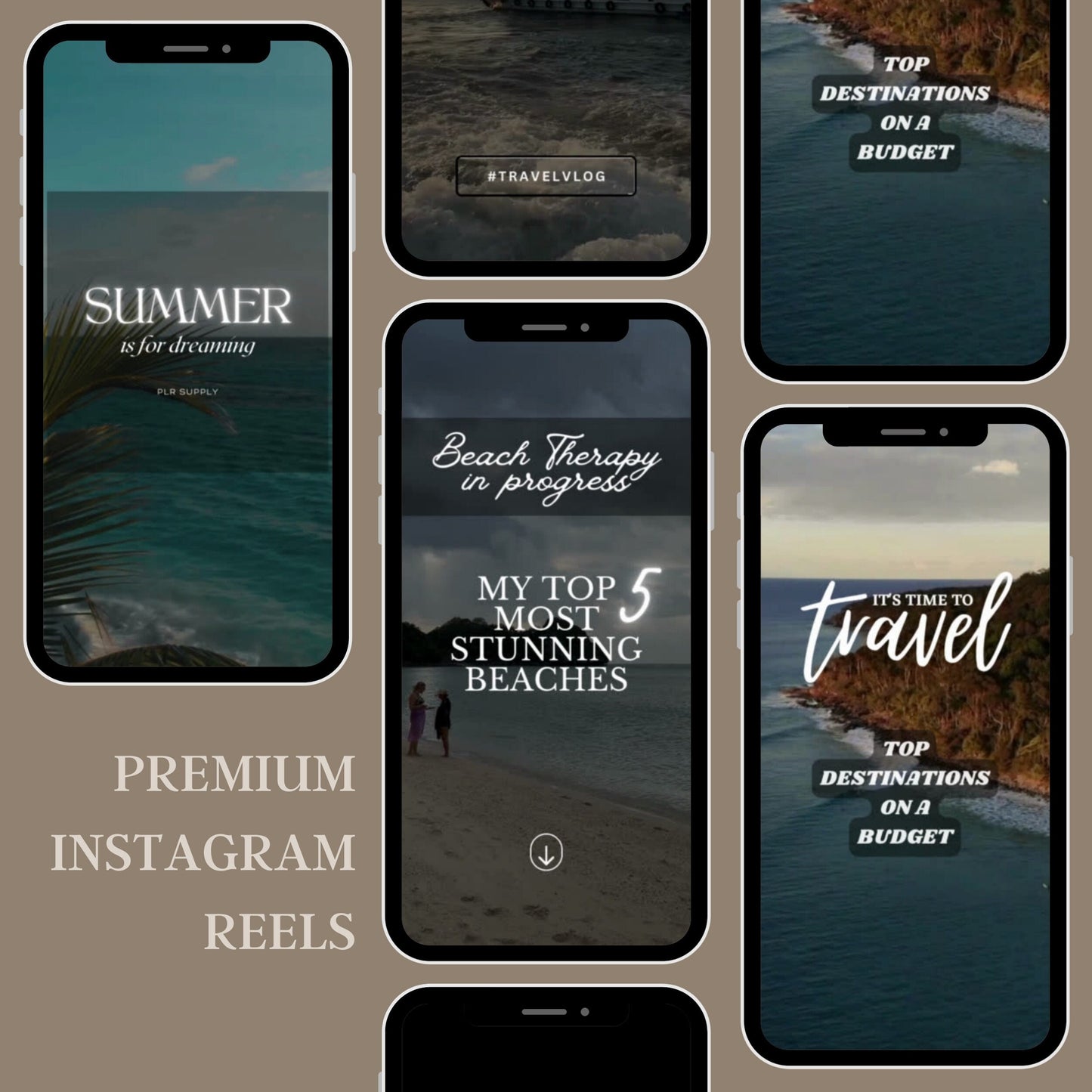 Faceless Travel Instagram Reels Bundle Master Resell Rights- DFY Digital Product