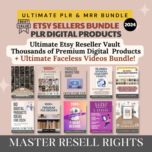 PLR Digital Products Bundle Master Resell Rights- DFY Digital Product