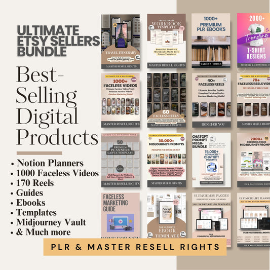 PLR Digital Products Bundle Bundle Master Resell Rights- DFY Digital Product