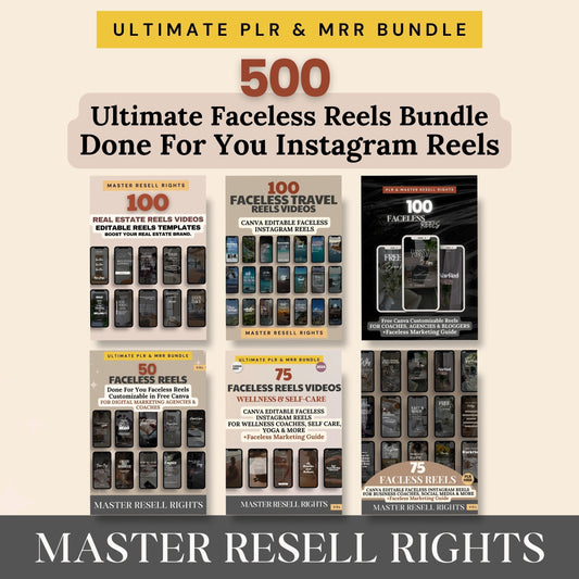 Faceless Instagram Reels Mega Bundle with Resell Rights- DFY Digital Product