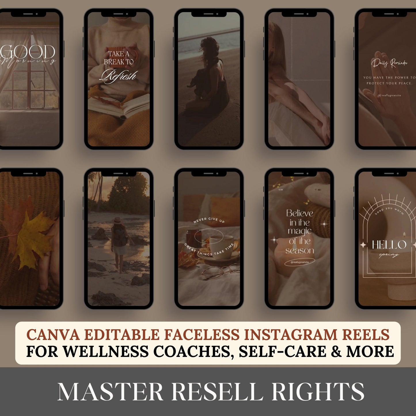 PLR Faceless Reels Master Resell Rights Instagram-Vorlagen, MRR PLR Digital Products für Sie zum Verkauf auf Etsy Faceless Marketing-Videos