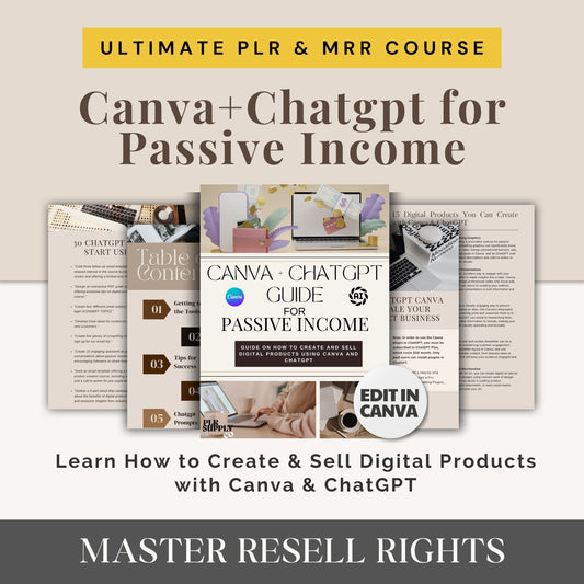 Chatgpt & Canva for Passive Income Course with Resell Rights- DFY Digital Product