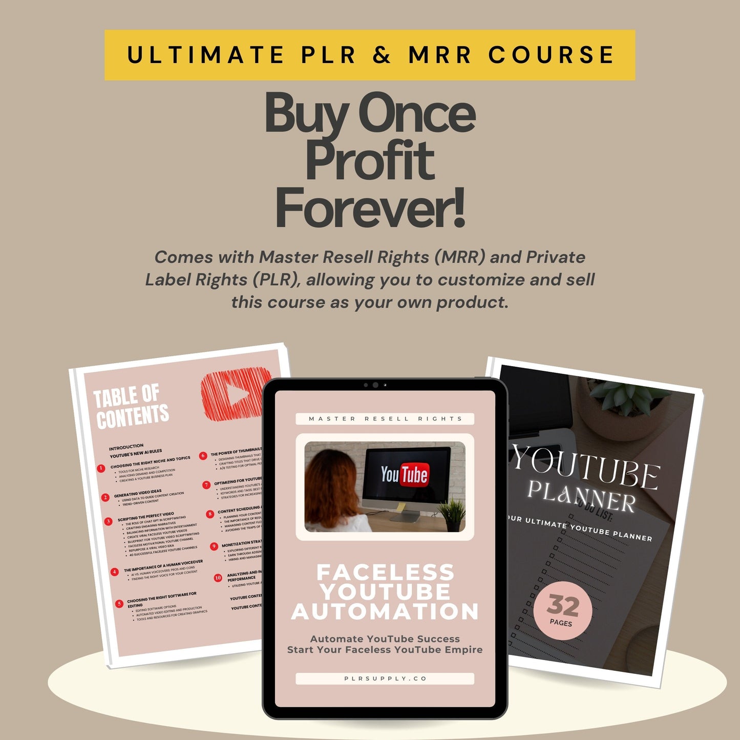Youtube Faceless Marketing Automation Course with Resell Rights- DFY Digital Product