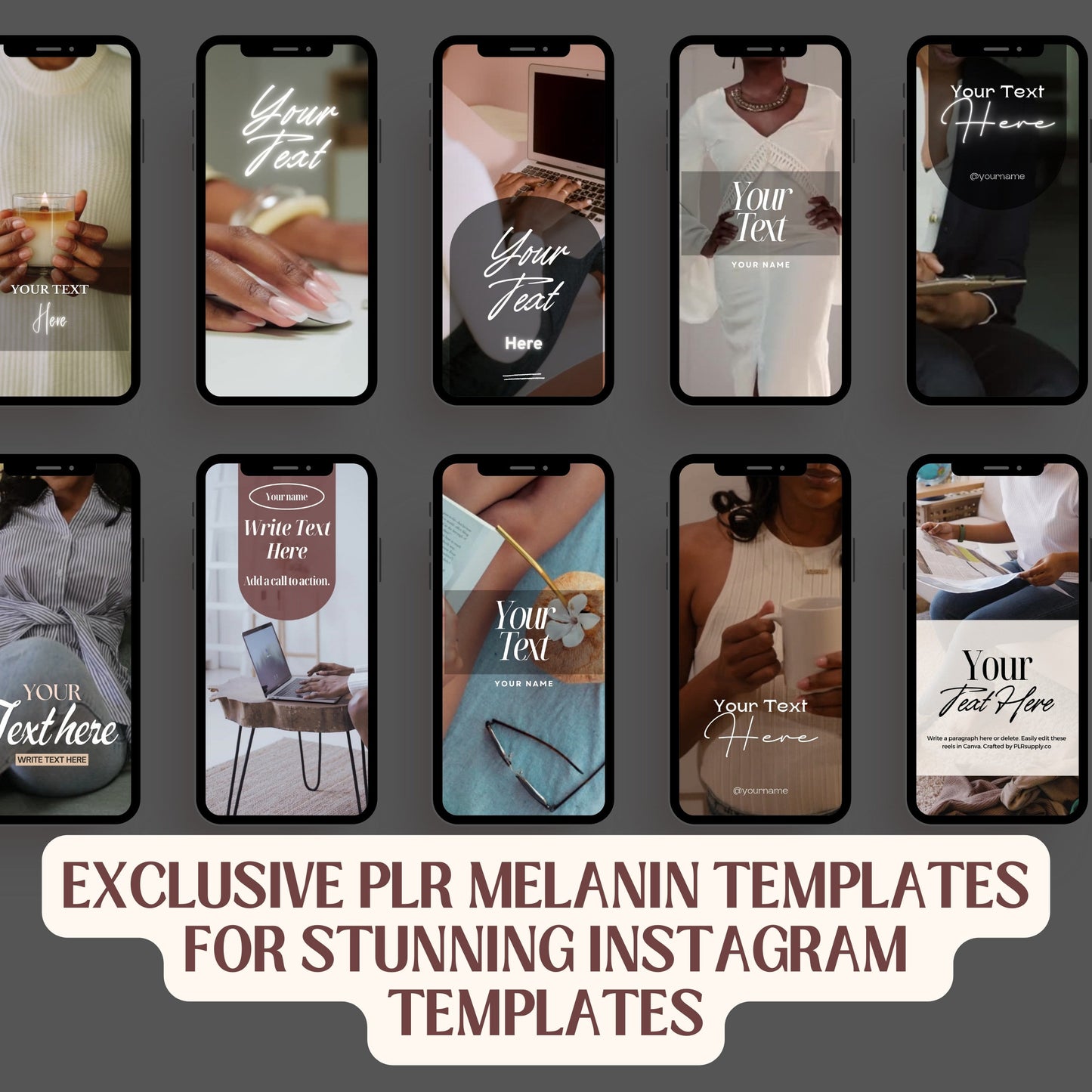 Faceless Melanin Instagram Reels Videos Resell Rights vol 2- DFY Digital Product