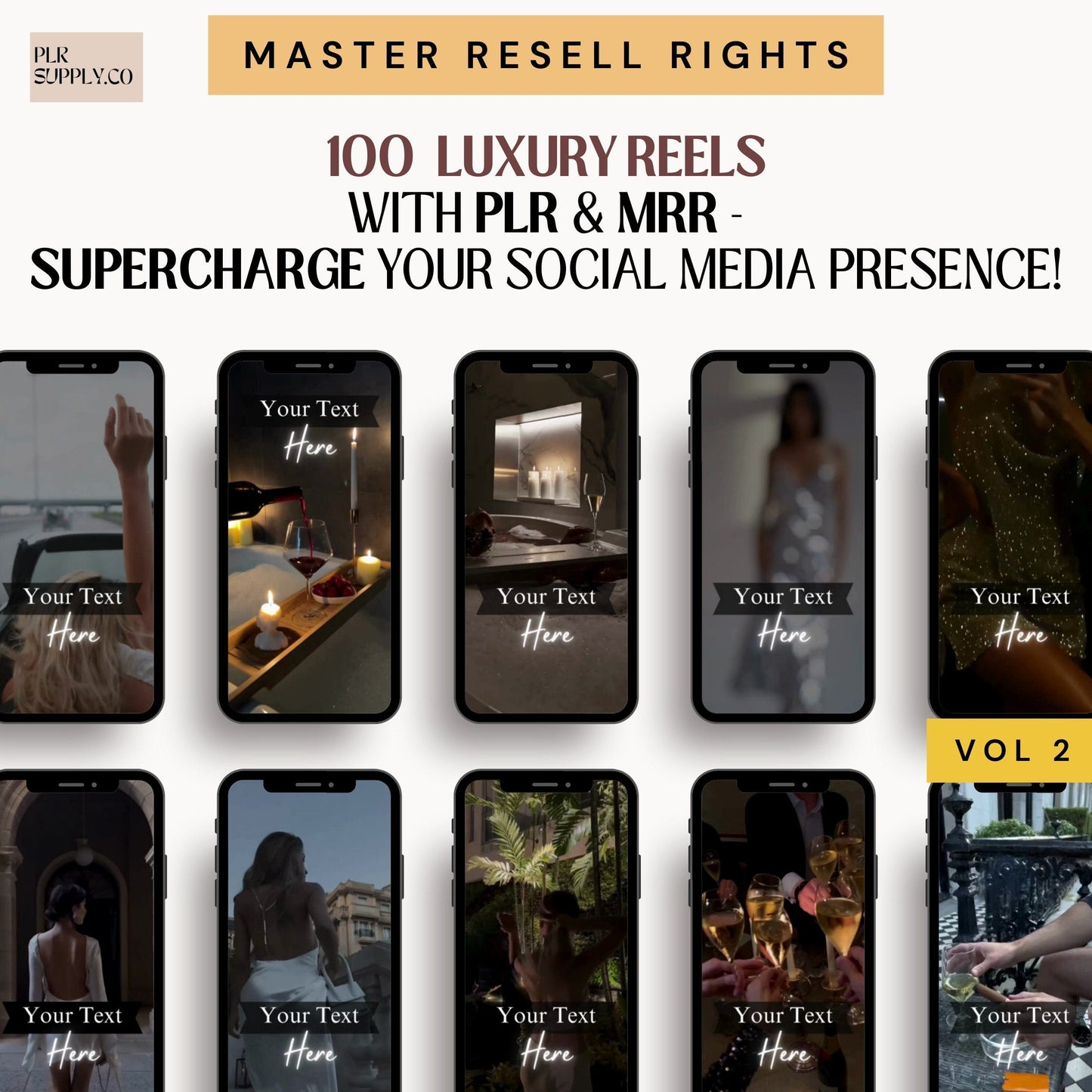 Faceless Instagram Luxury Reels Templates Master Resell Rights- DFY Digital Product