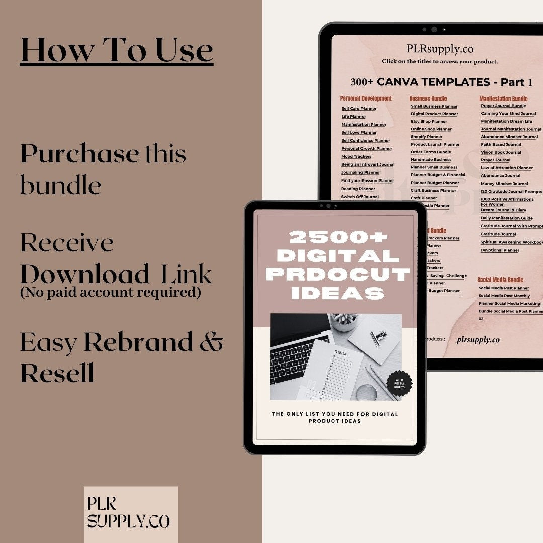 Ultimate PLR Templates Bundle, MRR Canva Templates