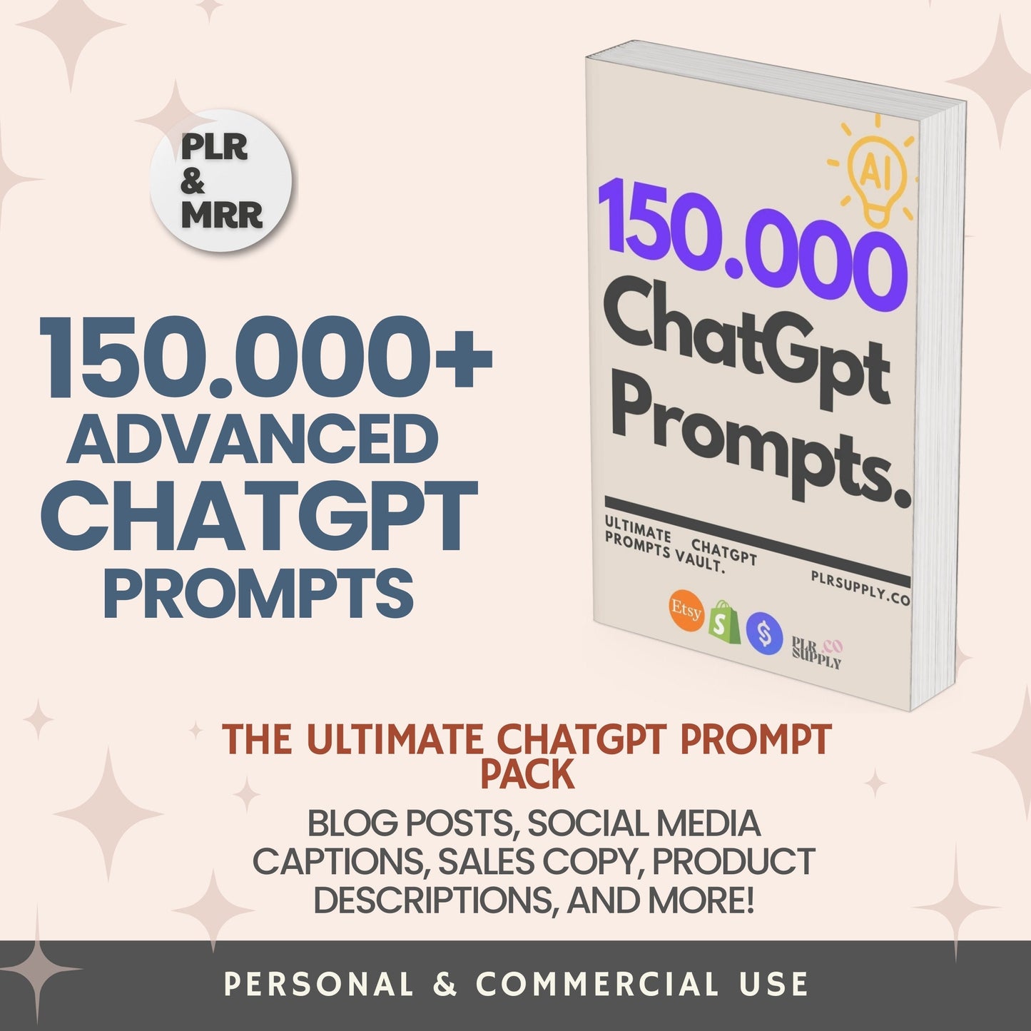 ChatGpt Prompts Mega Bundle Master Resell Rights- DFY Digital Product