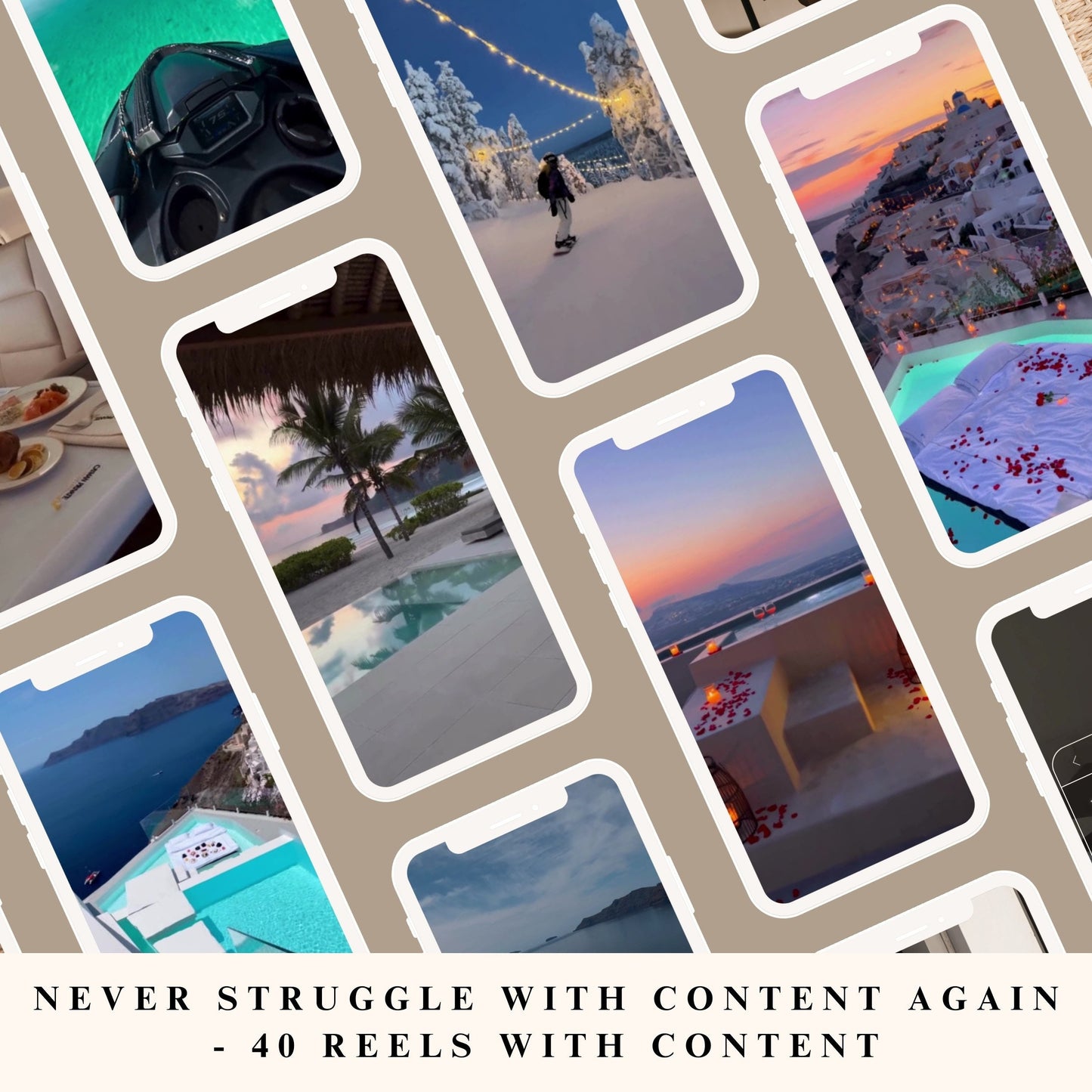 Faceless Travel Reels Luxury Travel Videos, Travel Influencer Canva Templates