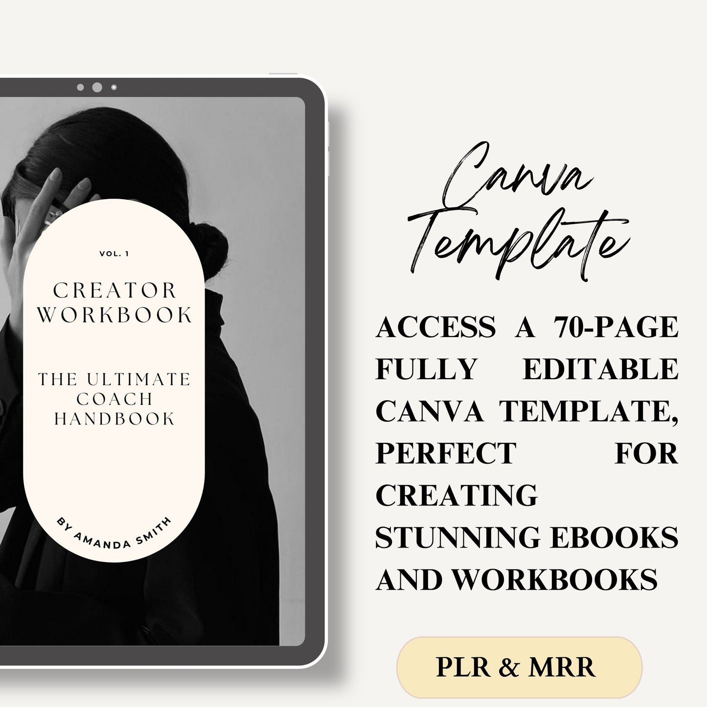 Ebook Template Coaching Workbook Canva  Life Coach Branding Kit