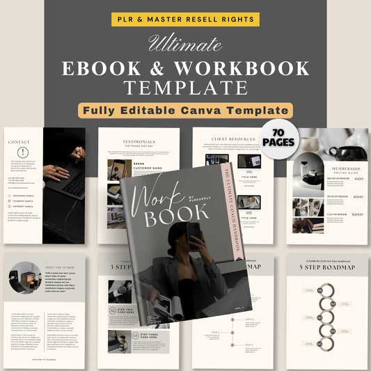 Ebook Template Coaching Workbook Canva Template