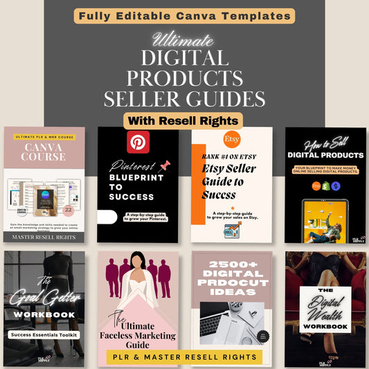 PLR Courses for Digital Wealth and Passive Income Master Resell Rights Canva Templates