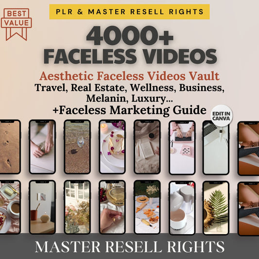 PLR Faceless Videos Instagram Reels Templates MRR Faceless Videos