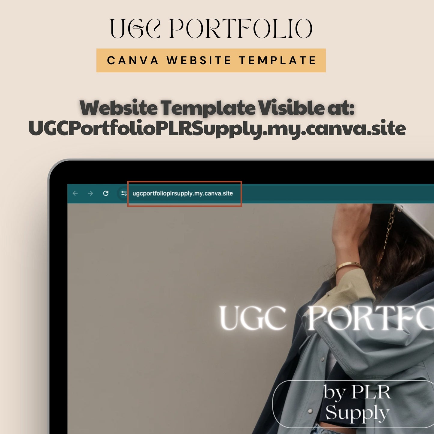 Canva Website Template UGC Portfolio Template PLR Business Coach Website