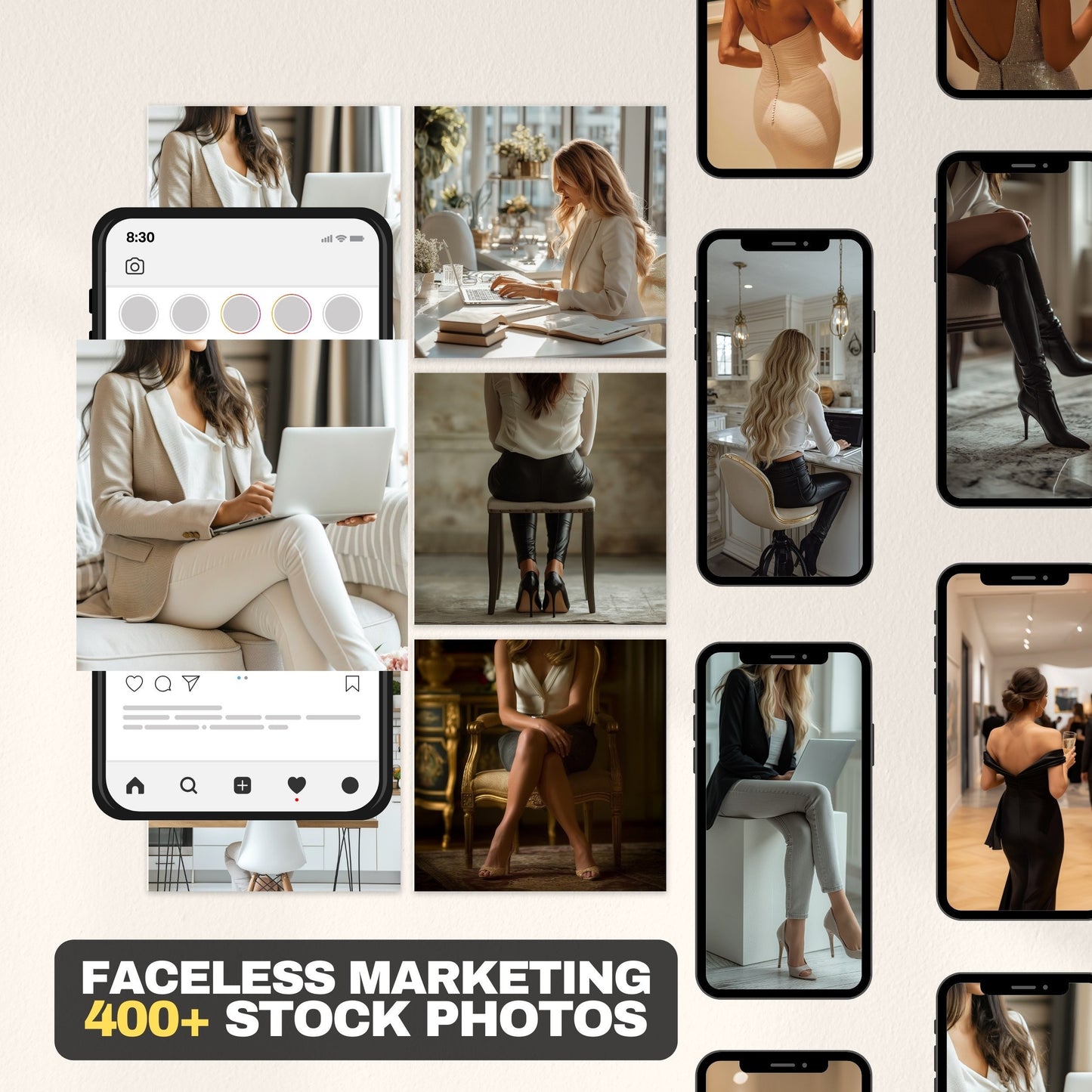 MRR Stock Photos Faceless Instagram Posts Faceless Marketing AI Images