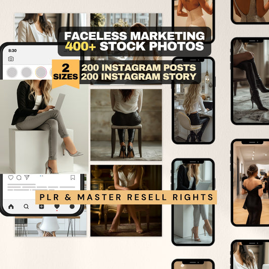 Faceless Stock Photos MRR Instagram Posts Faceless Marketing AI Images