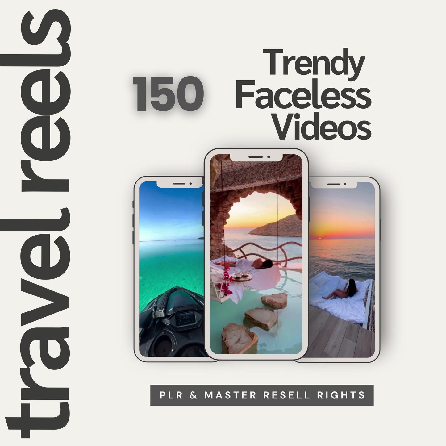 Faceless Travel Reels Luxury Travel Videos, Travel Influencer Canva Templates