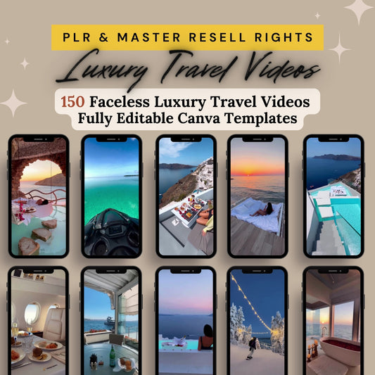 Faceless Travel Reels Luxury Travel Videos, Travel Influencer Canva Templates