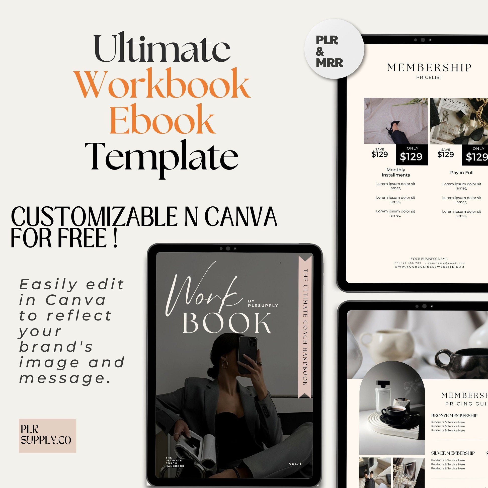 Ebook Template Coaching Workbook Canva Template