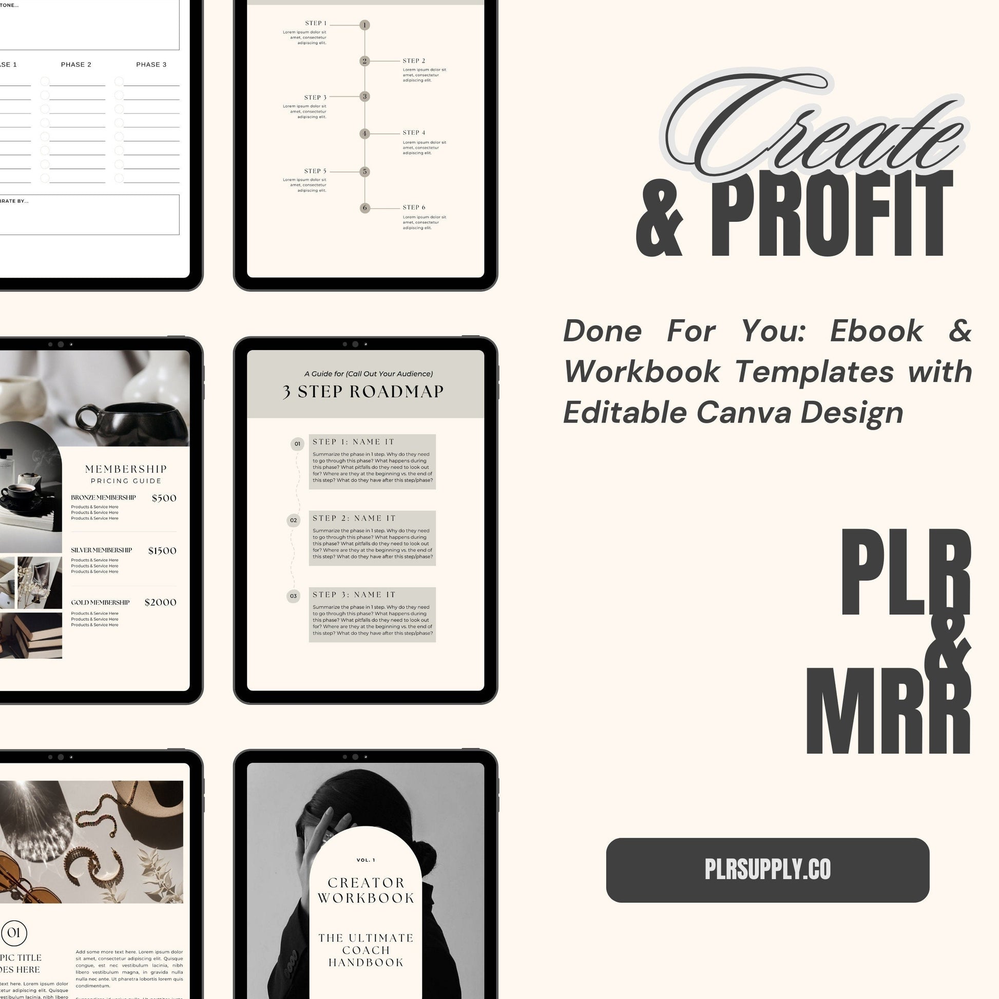 Ebook Template Coaching Workbook Canva Template