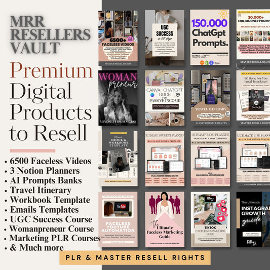 MRR Digital Products Bundle Master Resell Rights Premium Digital Products to Resell