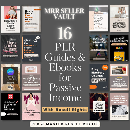 PLR Course Bundle for Passive Income Master Resell Rights Digital Marketing MRR Digital Products