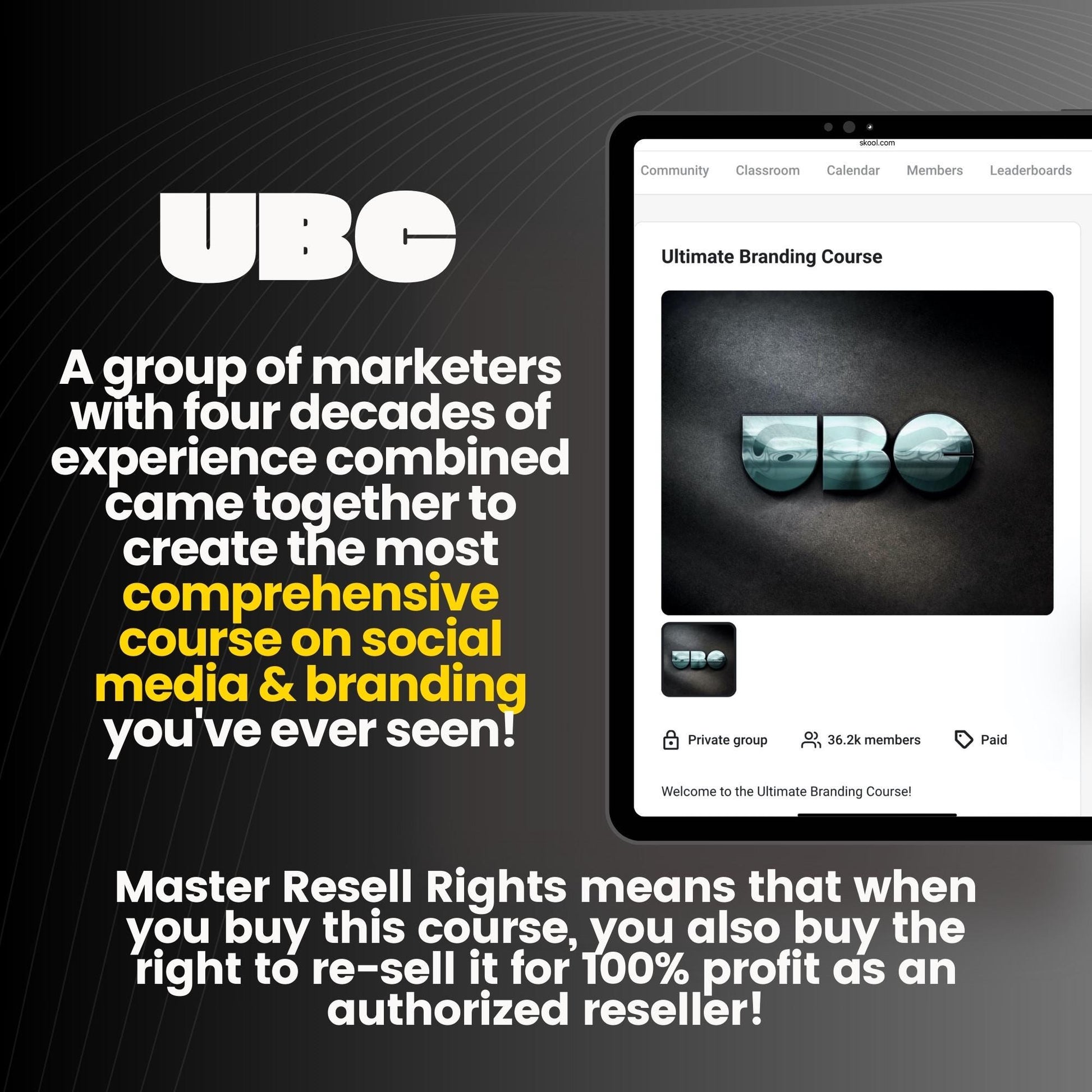 MRR UBC Course Ultimate Branding Course Master Resell Rights