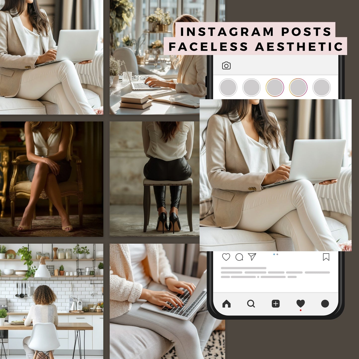 MRR Faceless Instagram Posts Stock Photos Faceless Marketing AI Images