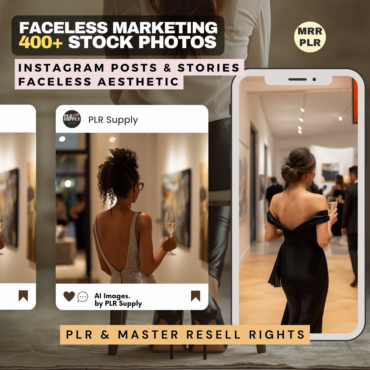 MRR Stock Photos Faceless Instagram Posts Faceless Marketing AI Images