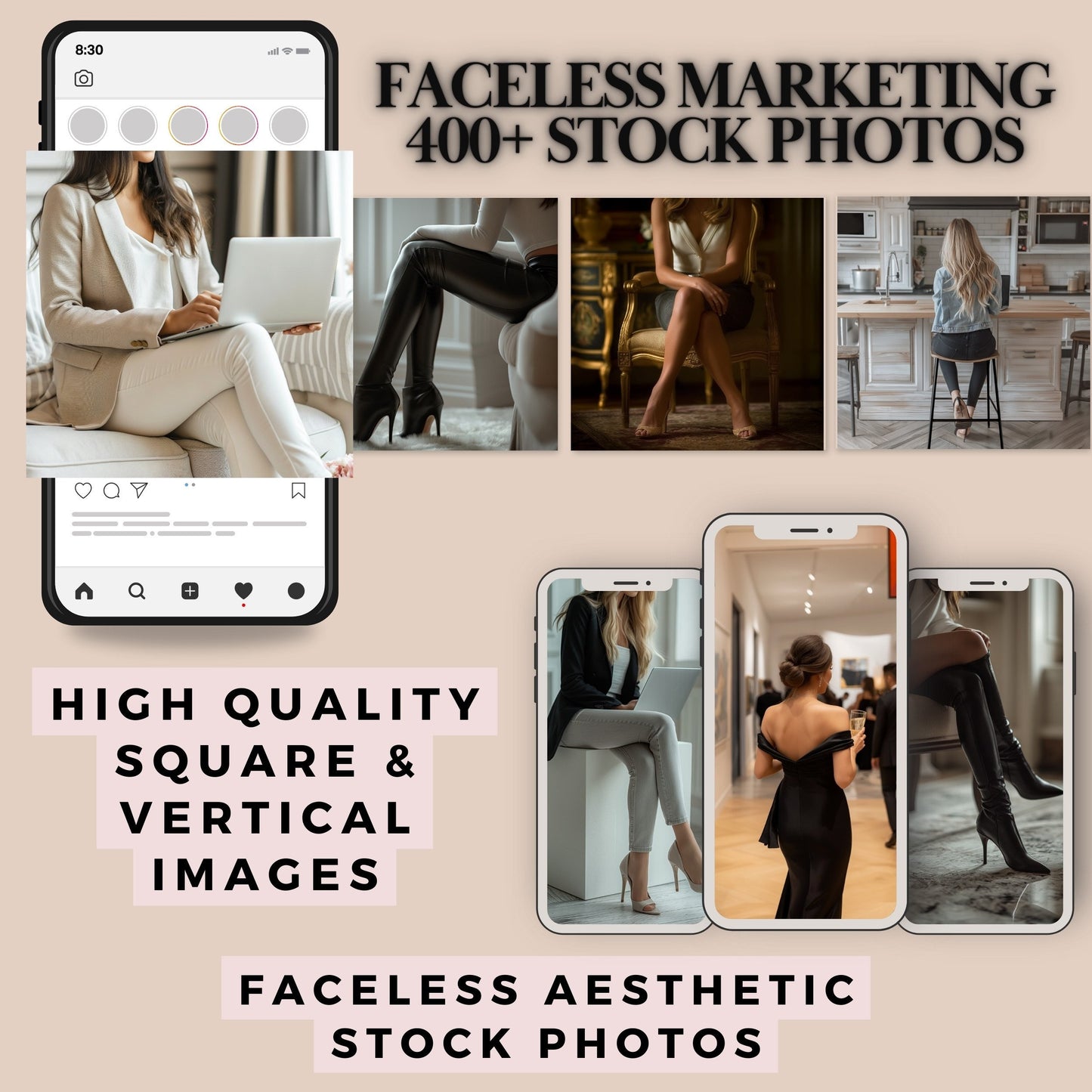 MRR Stock Photos Faceless Instagram Posts Faceless Marketing AI Images