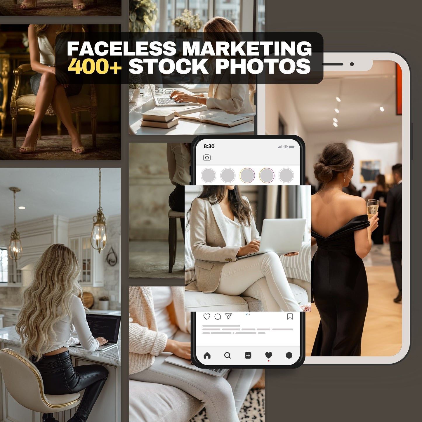 MRR Stock Photos Faceless Instagram Posts Faceless Marketing AI Images