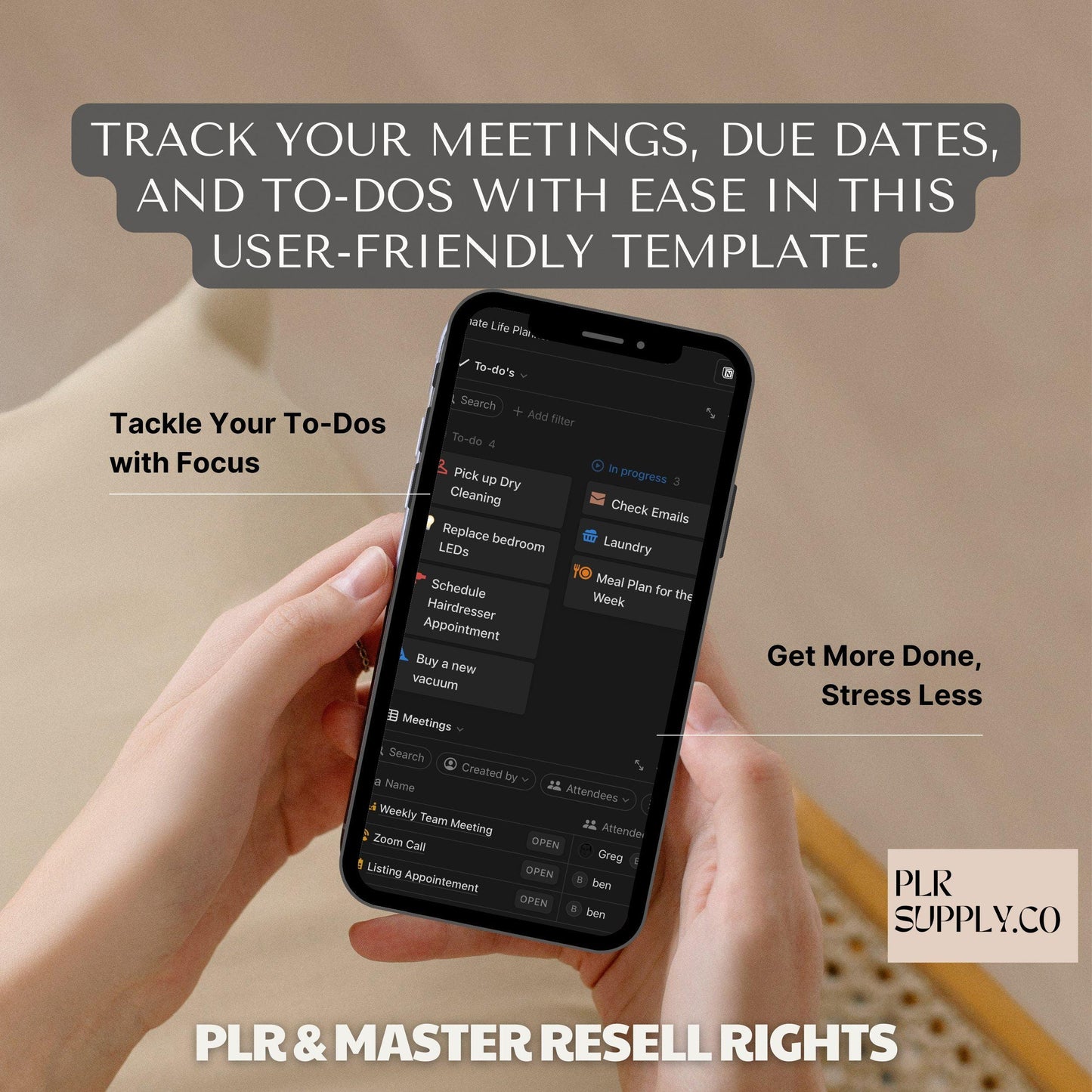 Notion Template Life Planner MRR Notion Planner Master Resell Rights