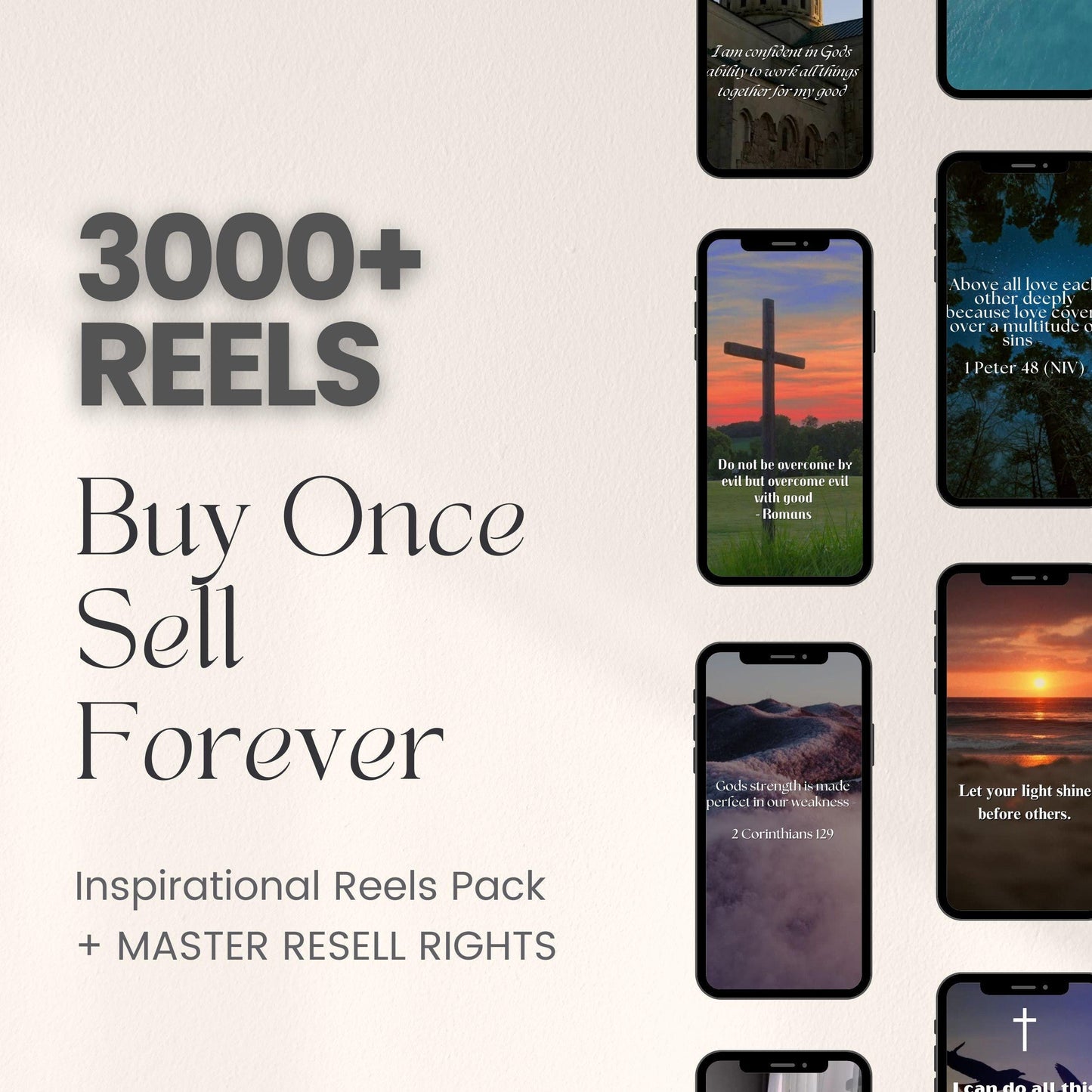 Christian Reels Faceless Instagram Reels, Bible Verses, Quotes, Christian Quotes MRR