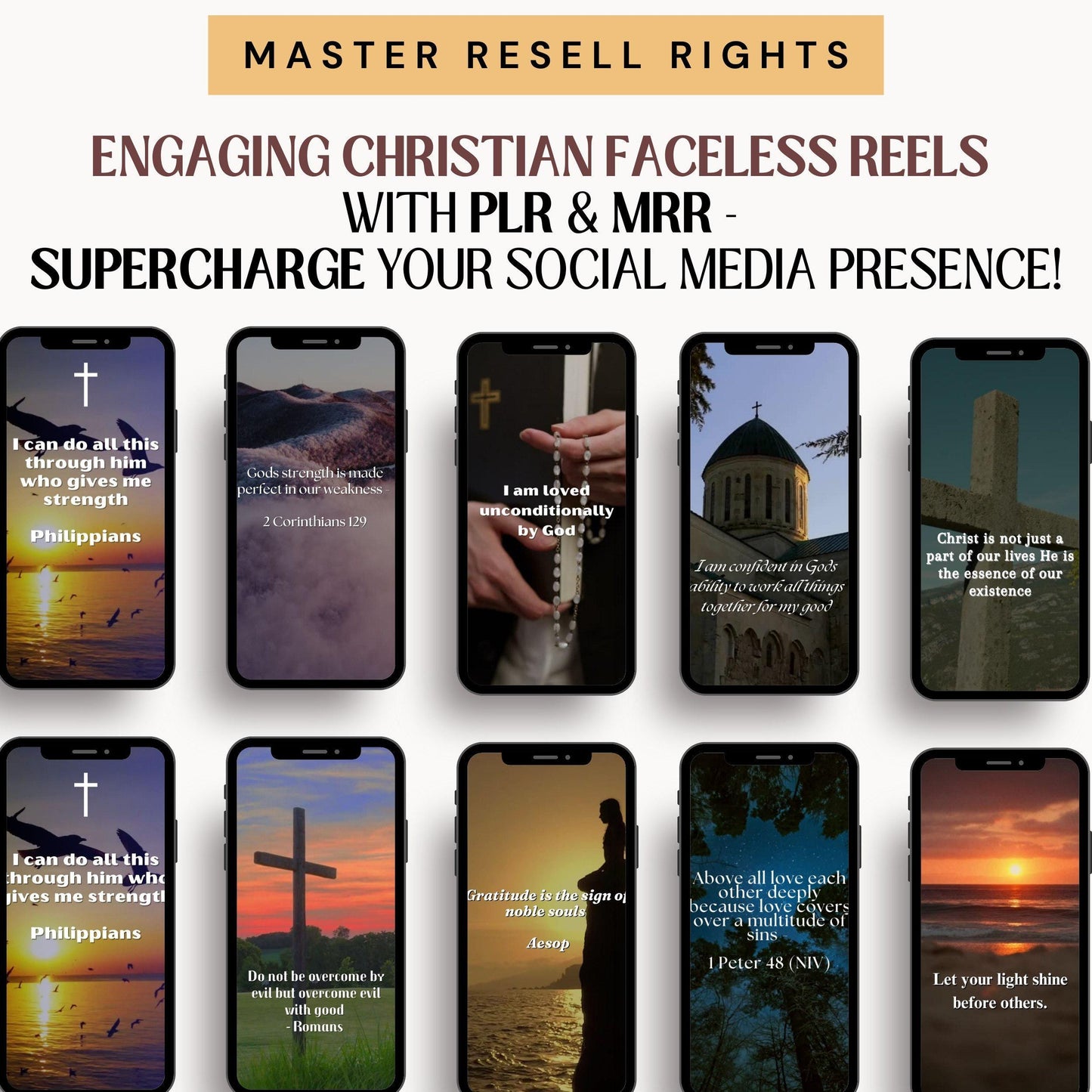 Christian Reels Faceless Instagram Reels, Bible Verses, Quotes, Christian Quotes MRR