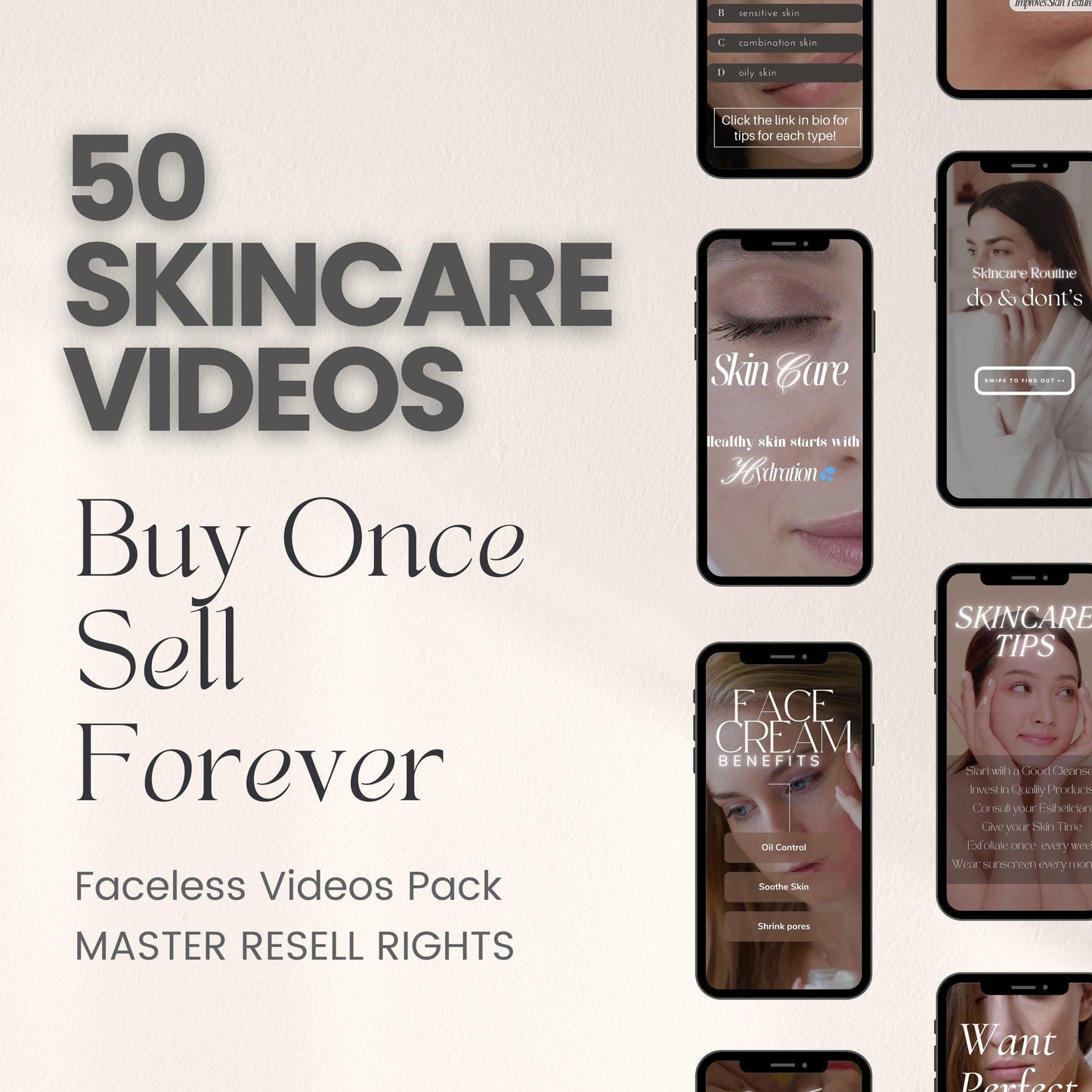 Skincare Instagram Reels Esthetician Templates with Resell Rights