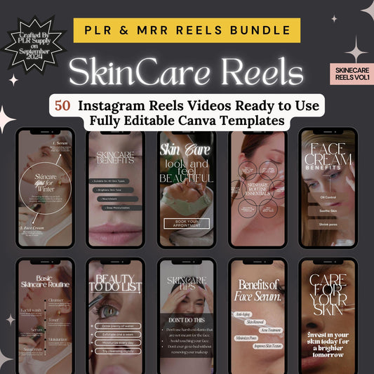 Skincare Instagram Reels Esthetician Templates with Resell Rights